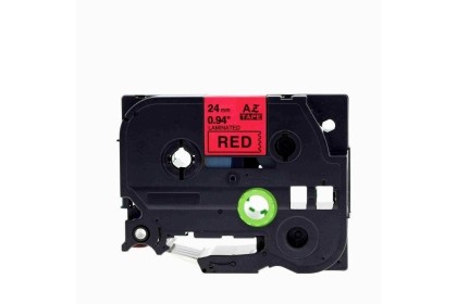 Brother tze451 Muadil Kırmızı Üzerine Siyah Etiket Şeridi 24mm x 8m