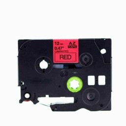Brother tze431 Muadil Kırmızı Üzerine Siyah Etiket Şeridi 12mm x 8m