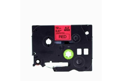 Brother tze431 Muadil Kırmızı Üzerine Siyah Etiket Şeridi 12mm x 8m