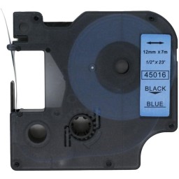 Dymo 45016 Muadil Etiket Black on Blue 12mm x 7m
